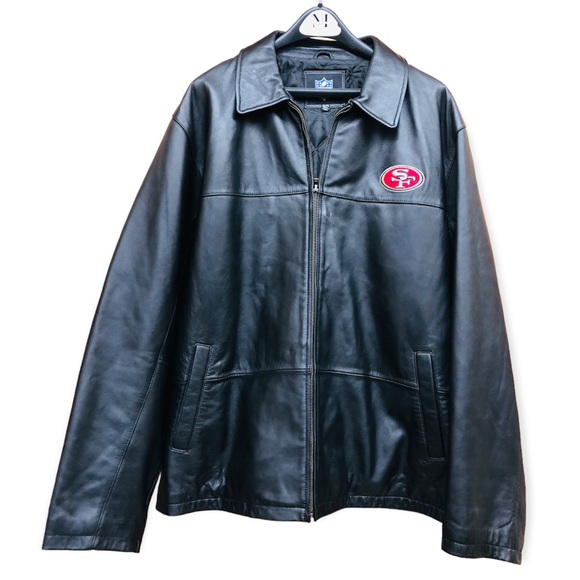 NFL Other - San Francisco 49ers Mens Size XL Full Zip Embroidered Leather Jacket